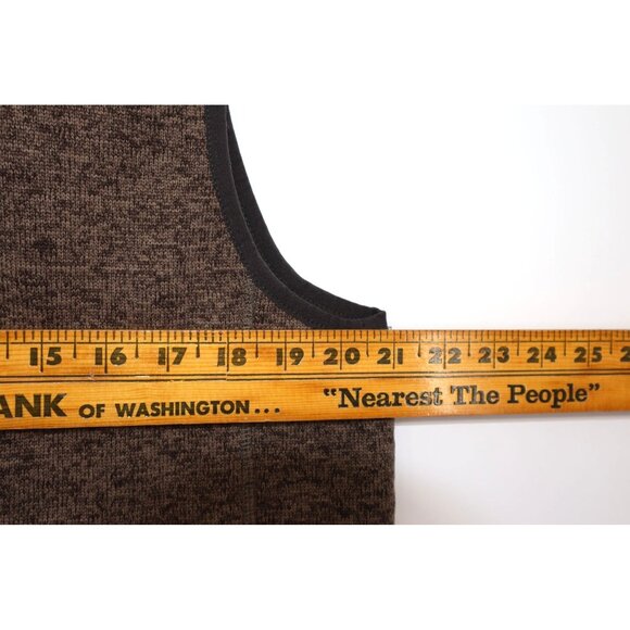 Orvis Mens Brown Fleece Zip-Up Vest W/ Red Accents & Pockets Gorpcore Heritage - Picture 3 of 10